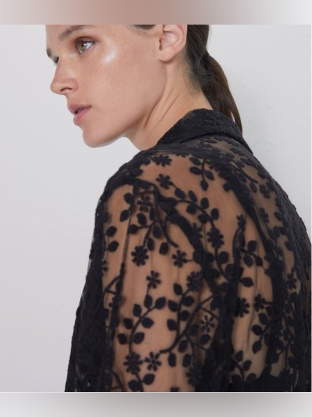 Zara Sheer Shirtdress Cover All - Picture 9 of 11
